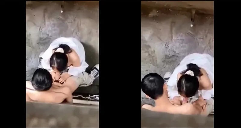 Quay lén em em học sinh bj cho any trong hẻm